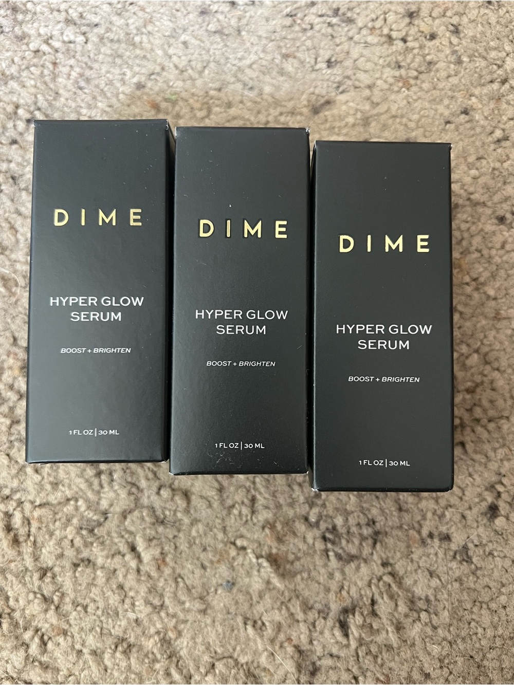 Dime Hyper Glow Serum - Black | Boost + Brighten (1 fl oz) pack of 3 new!